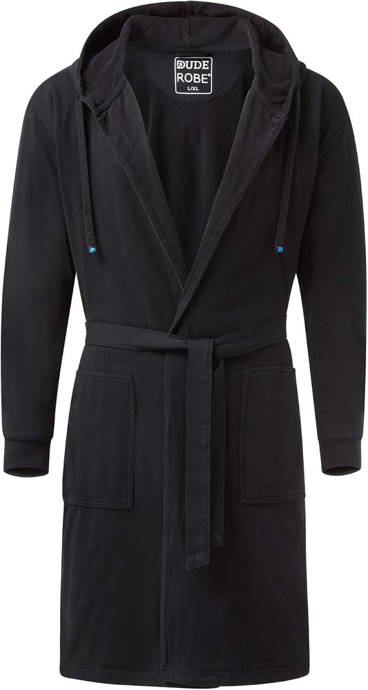 DudeRobe Men's Robe – Hooded TERRY Bath Robe for Men with Pockets | Soft, Comfy Men’s Bathrobe from Shark Tank