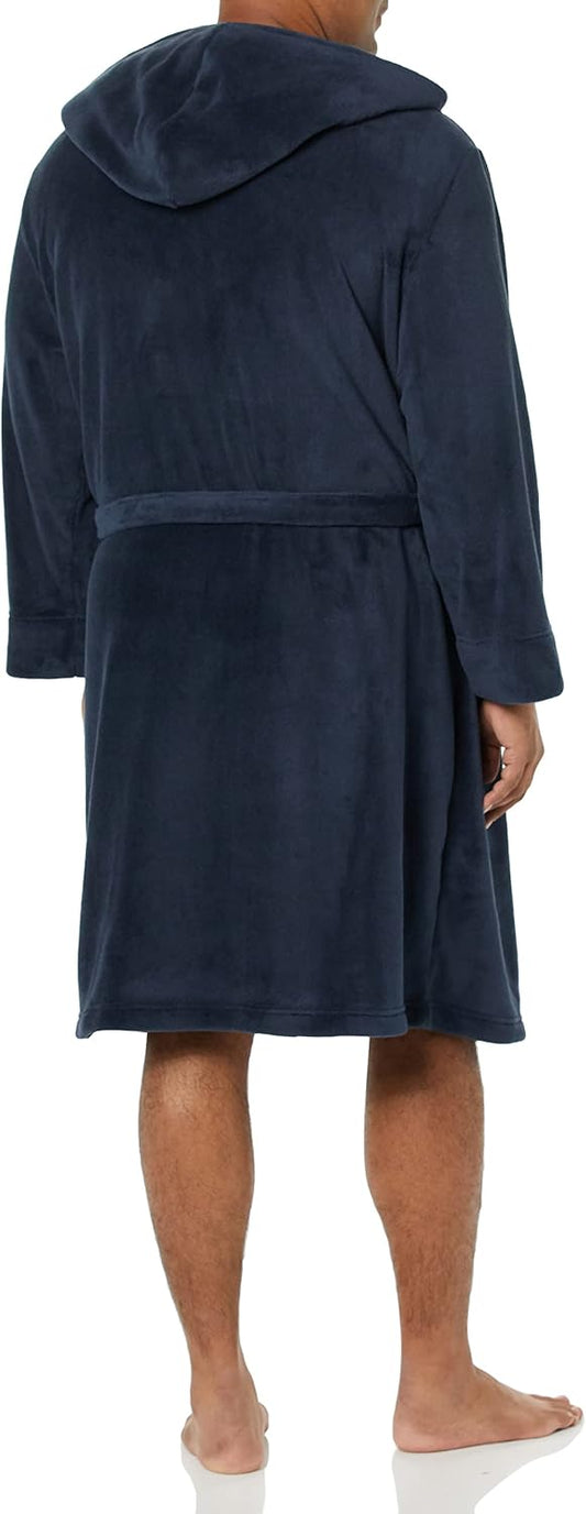 Amazon Essentials Men's Mid-Length Plush Bathrobe