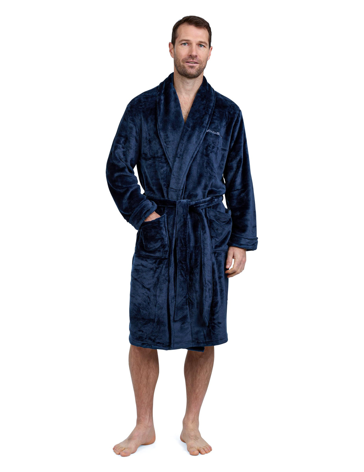 Eddie Bauer Mens Robe Plush – Fuzzy & Fluffy Fleece Spa Robes for Men | Soft Warm Winter Bathrobe with Pockets & Belt