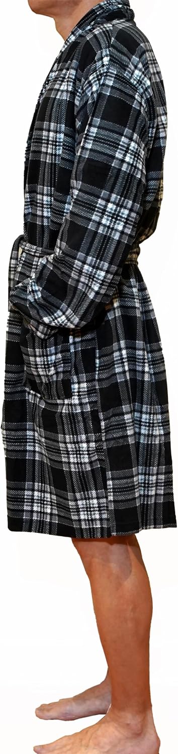 Beverly Hills Polo Club Men's Beverly Hills Polo Micro Fleece Loungewear Robes