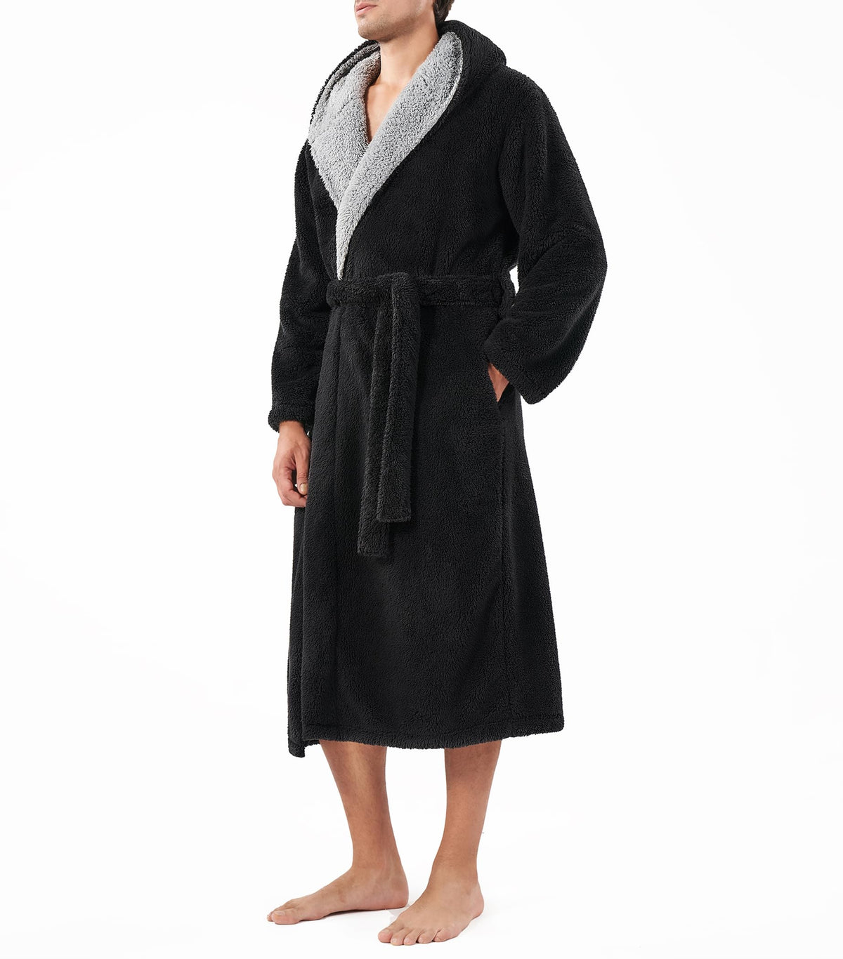 DAVID ARCHY Men's Robe Full Length Long Bathrobe
