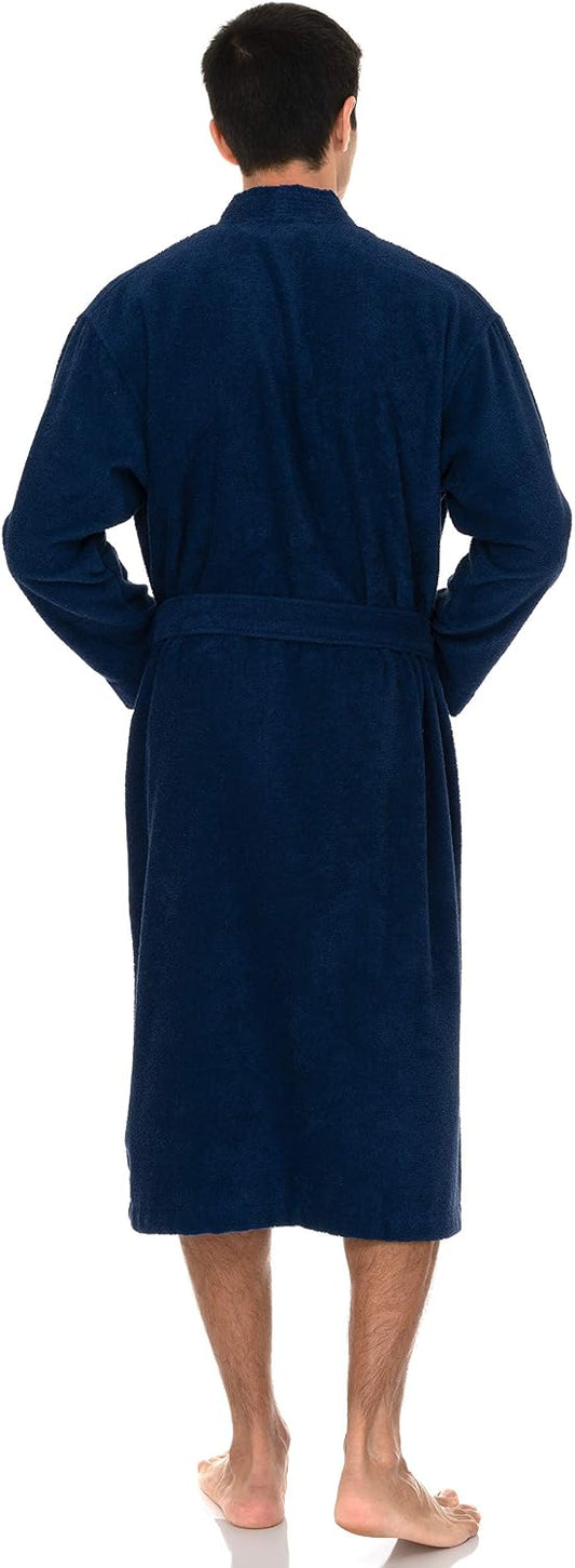 TowelSelections Mens Robe 100% Cotton Terry Cloth Shower Bathrobe Spa Towel Bath Robes for Men