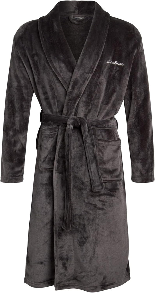 Eddie Bauer Mens Robe Plush – Fuzzy & Fluffy Fleece Spa Robes for Men | Soft Warm Winter Bathrobe with Pockets & Belt