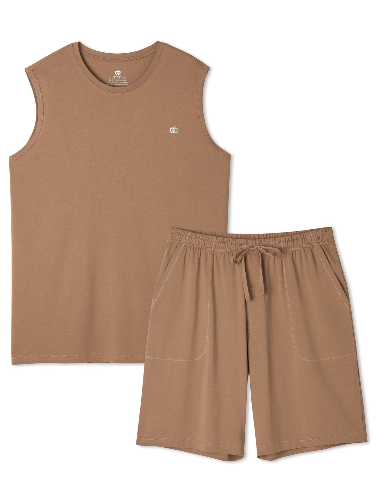 DAVID ARCHY Men's Pajama Set with Tank Top and Shorts