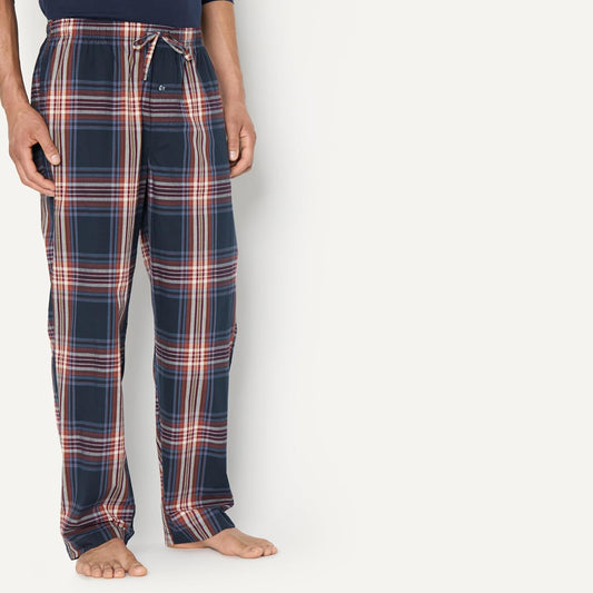 Amazon Essentials Men's Cotton Poplin Straight-Fit Pajama Pants with Pockets, Elastic Waist, Drawstring