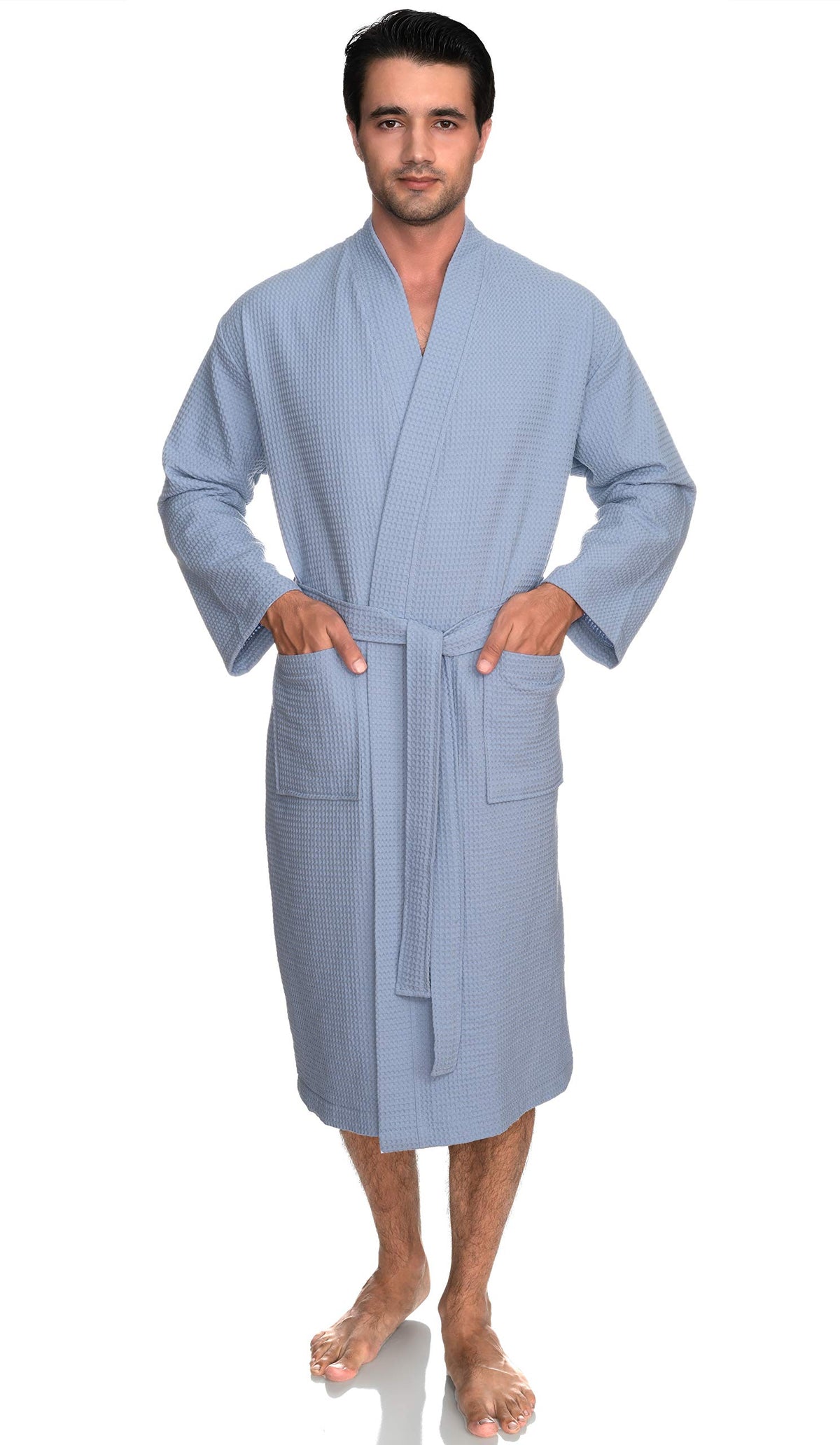 TowelSelections Mens Robe Waffle Spa Bathrobe Soft Shower Bath Robe for Men
