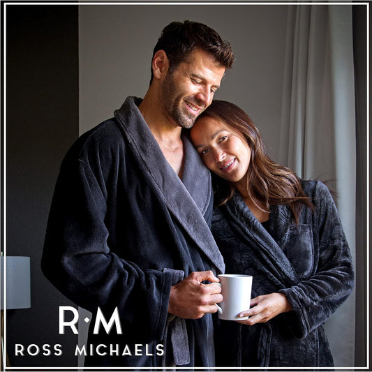 Ross Michaels Mens Robe Big & Tall - Long Plush Shawl Collar Fleece Bathrobe