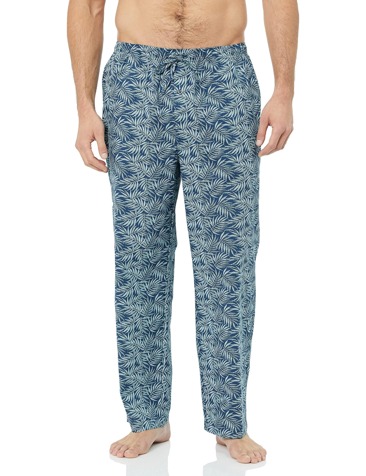 Amazon Essentials Men's Cotton Poplin Straight-Fit Pajama Pants with Pockets, Elastic Waist, Drawstring