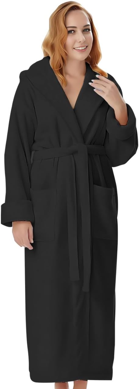 KAHAF COLLECTION Cotton Terry Robes for Women and Men, Terry Shawl Collar Bathrobe, ONE SIZE - UNISEX Men & Women Spa Robe