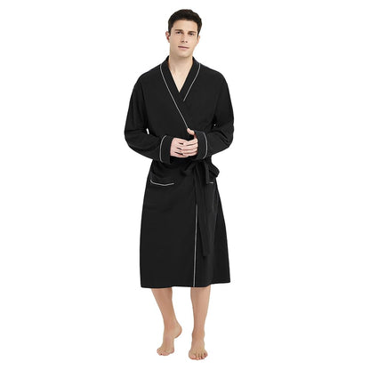U2SKIIN Mens 100% Cotton Robe Lightweight Knit Bathrobe