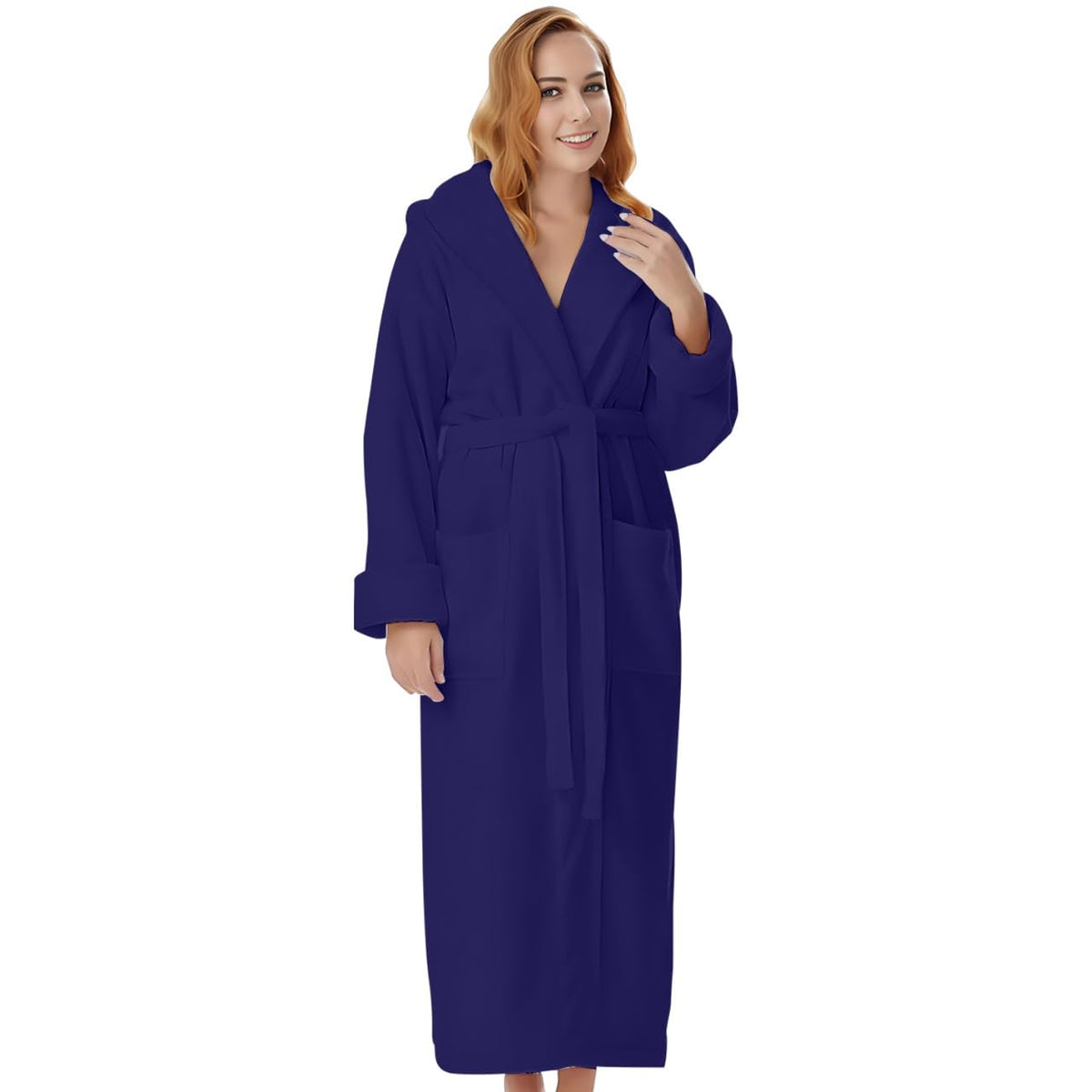 KAHAF COLLECTION Cotton Terry Robes for Women and Men, Terry Shawl Collar Bathrobe, ONE SIZE - UNISEX Men & Women Spa Robe