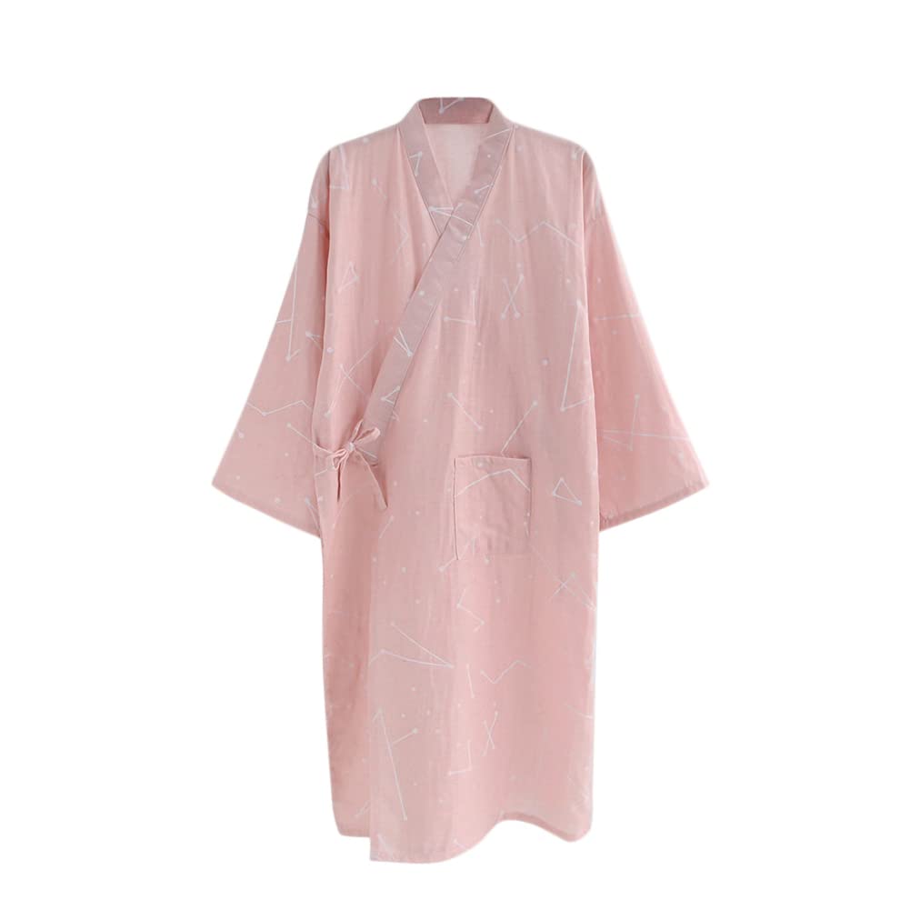 SIQITECHNO Men Kimono Robe Cotton Yukata Spa Sauna Bathrobe Sleepwear Japanese Kimono for Women Loungewear Nightgown Dressing