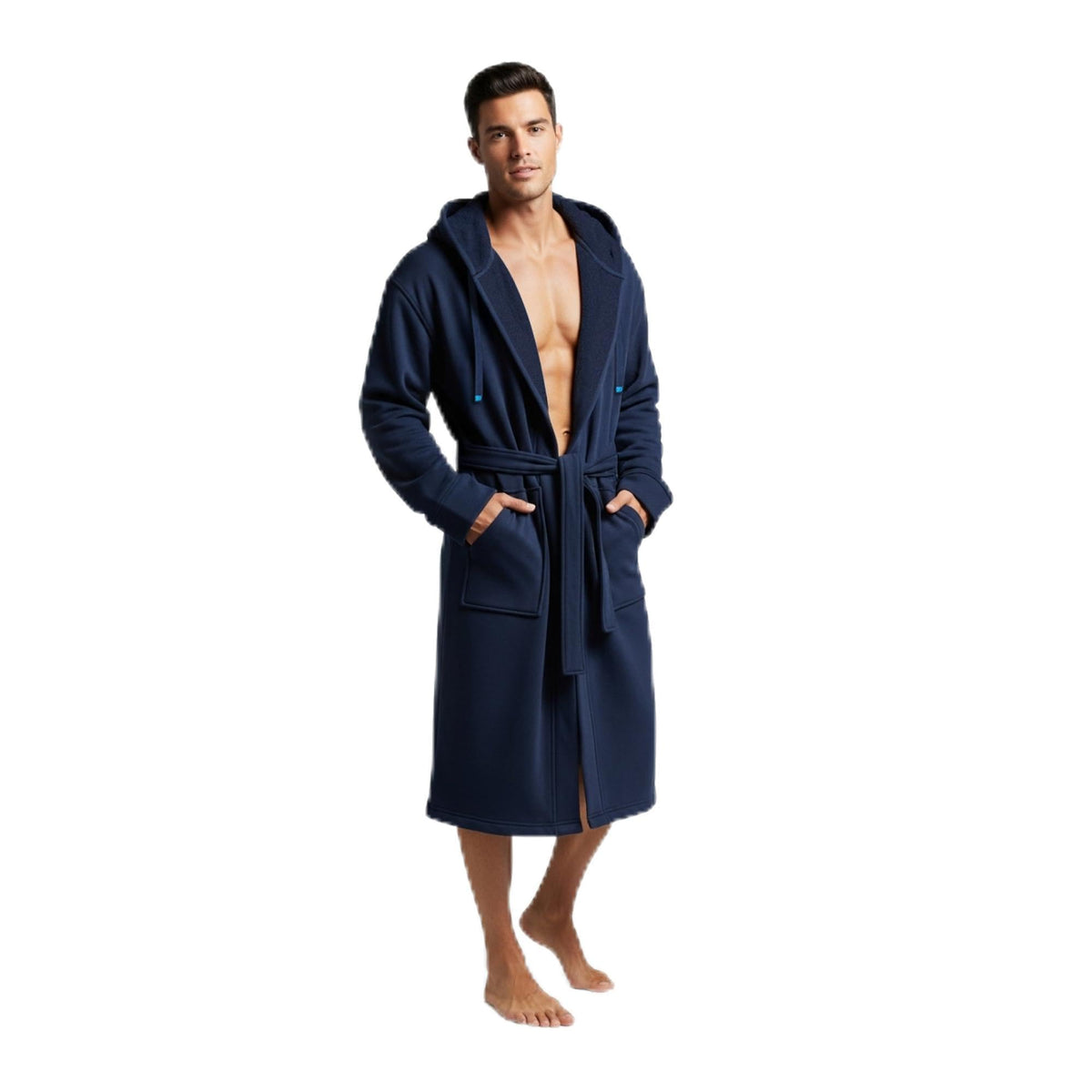 DudeRobe Men's Robe – Hooded TERRY Bath Robe for Men with Pockets | Soft, Comfy Men’s Bathrobe from Shark Tank