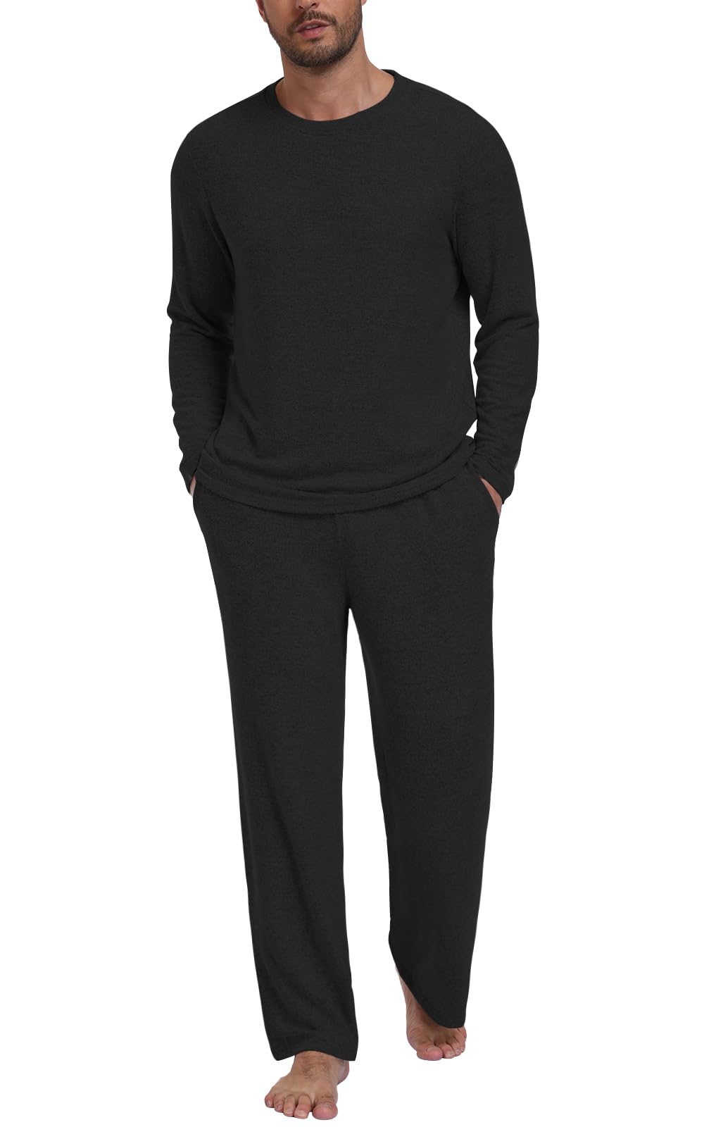 Yincro Mens Pajama Sets Soft Comfy Sleepwear Casual Loungewear with Pockets