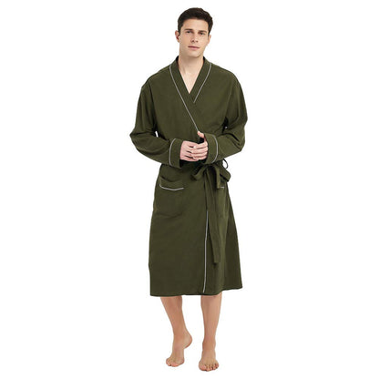 U2SKIIN Mens 100% Cotton Robe Lightweight Knit Bathrobe