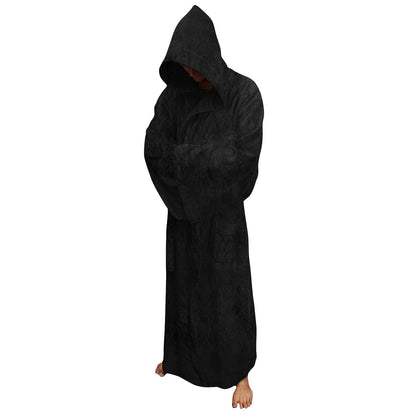 Unisex Knight Bathrobe Adult Tunic Hooded Robe Halloween Cosplay