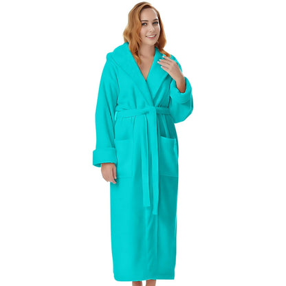KAHAF COLLECTION Cotton Terry Robes for Women and Men, Terry Shawl Collar Bathrobe, ONE SIZE - UNISEX Men & Women Spa Robe
