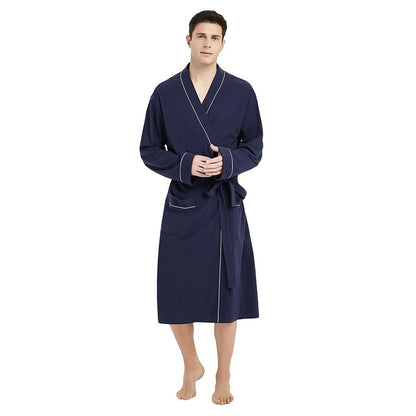 U2SKIIN Mens 100% Cotton Robe Lightweight Knit Bathrobe