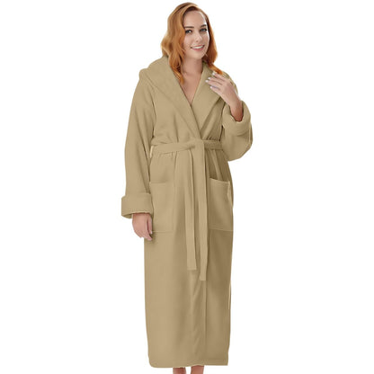 KAHAF COLLECTION Cotton Terry Robes for Women and Men, Terry Shawl Collar Bathrobe, ONE SIZE - UNISEX Men & Women Spa Robe