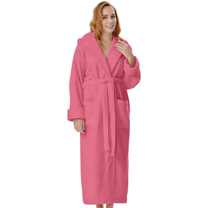 KAHAF COLLECTION Cotton Terry Robes for Women and Men, Terry Shawl Collar Bathrobe, ONE SIZE - UNISEX Men & Women Spa Robe