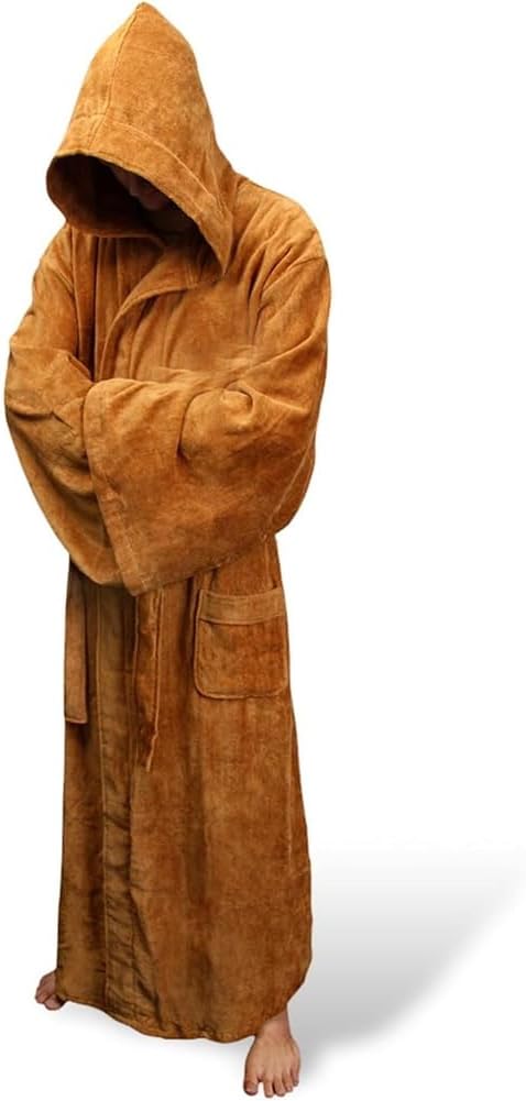 Unisex Knight Bathrobe Adult Tunic Hooded Robe Halloween Cosplay