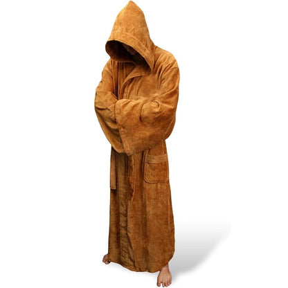 Unisex Knight Bathrobe Adult Tunic Hooded Robe Halloween Cosplay