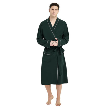 U2SKIIN Mens 100% Cotton Robe Lightweight Knit Bathrobe