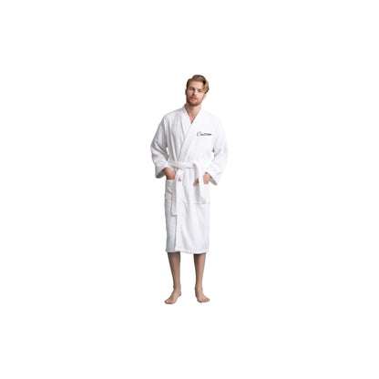 Men's Kimono Bathrobe, 100% Turkish Cotton Terry, Absorbent