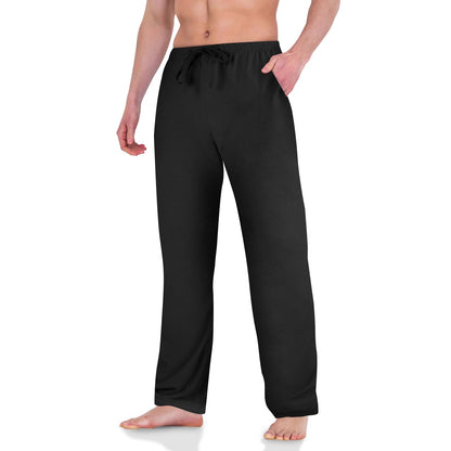 Mens Pajama Pants Cotton Drawstring Lounge Sleep Pants with Pockets Comfy Elastic Waist Pj Pajama Bottoms Sleepwear