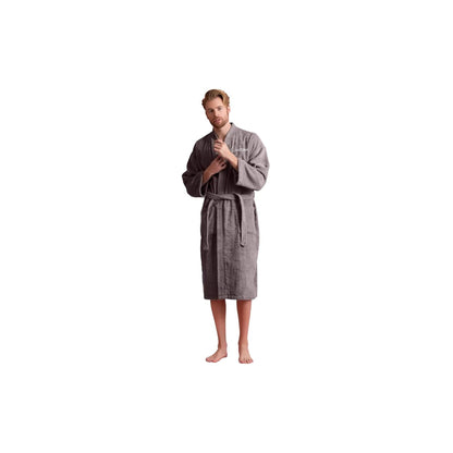 Men's Kimono Bathrobe, 100% Turkish Cotton Terry, Absorbent