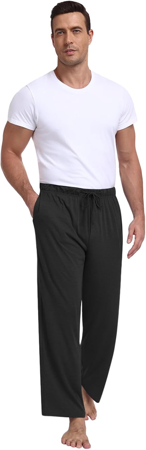 Men's Pajama Pants Soft Lounge Casual Pj Bottoms with Pockets