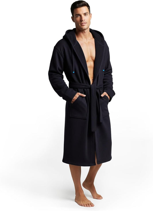 DudeRobe Men's Robe – Hooded TERRY Bath Robe for Men with Pockets | Soft, Comfy Men’s Bathrobe from Shark Tank