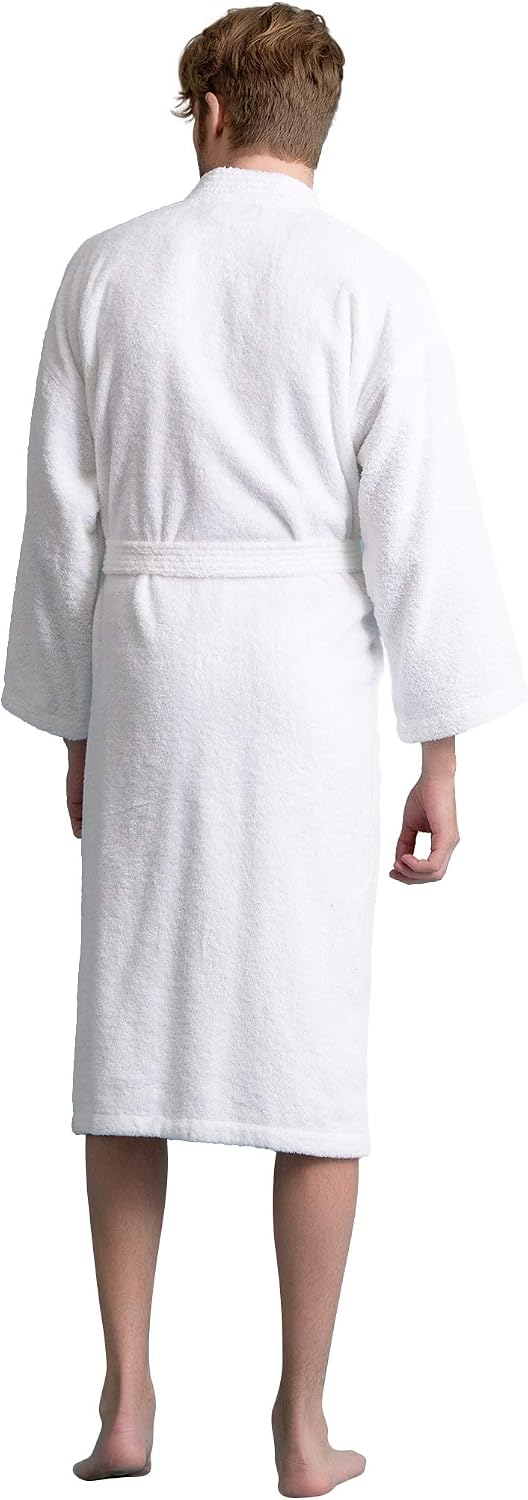 Men's Kimono Bathrobe, 100% Turkish Cotton Terry, Absorbent