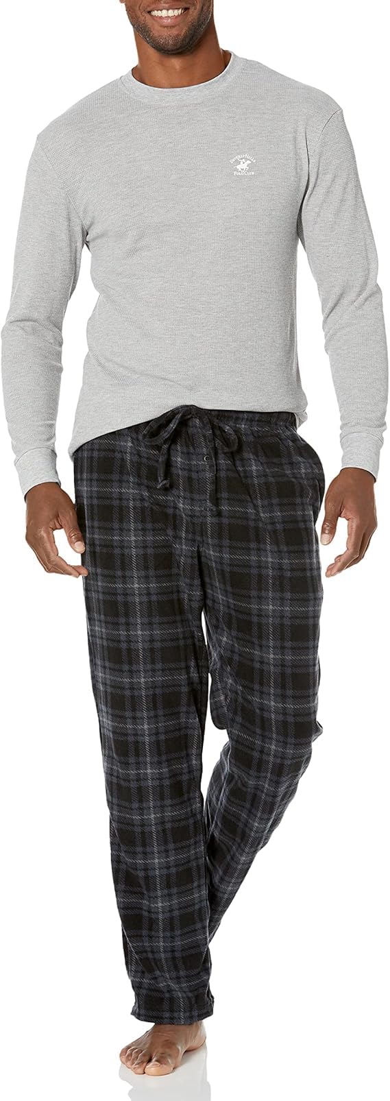 Beverly Hills Polo Club Men's Beverly Hills Polo Polar Fleece Set W/Ls Thermal Top