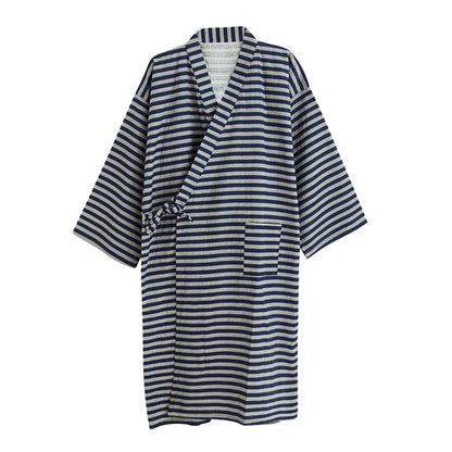 SIQITECHNO Men Kimono Robe Cotton Yukata Spa Sauna Bathrobe Sleepwear Japanese Kimono for Women Loungewear Nightgown Dressing