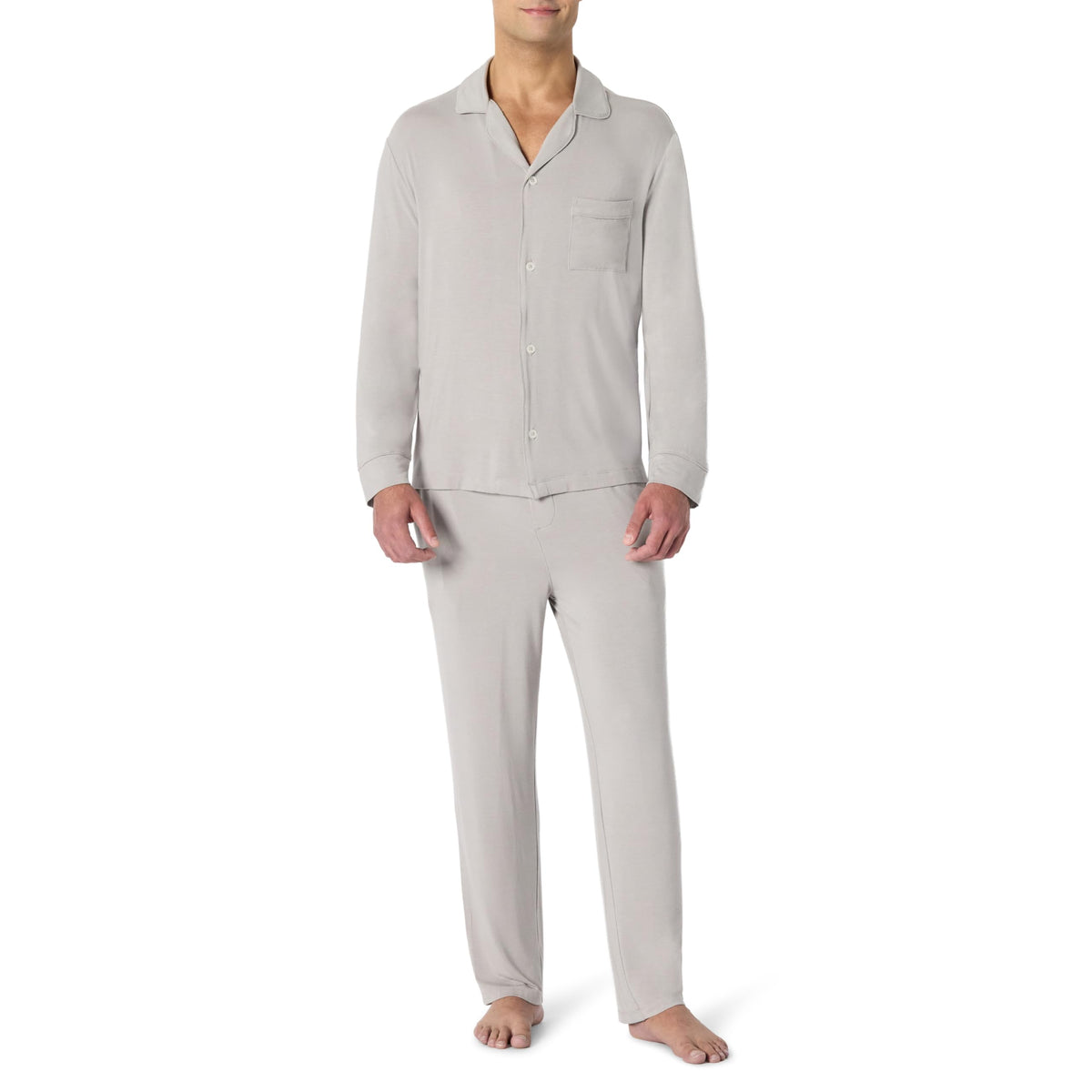 Amazon Essentials x Sofia Grainge Men's Long Sleeve Relaxed Fit Breathable Modal Jersey Pajama Set, Loungewear