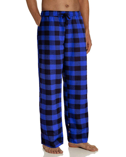 Mens Flannel Pajama Pants Plaid Heavyweight Cotton PJs Bottoms Sleepwear