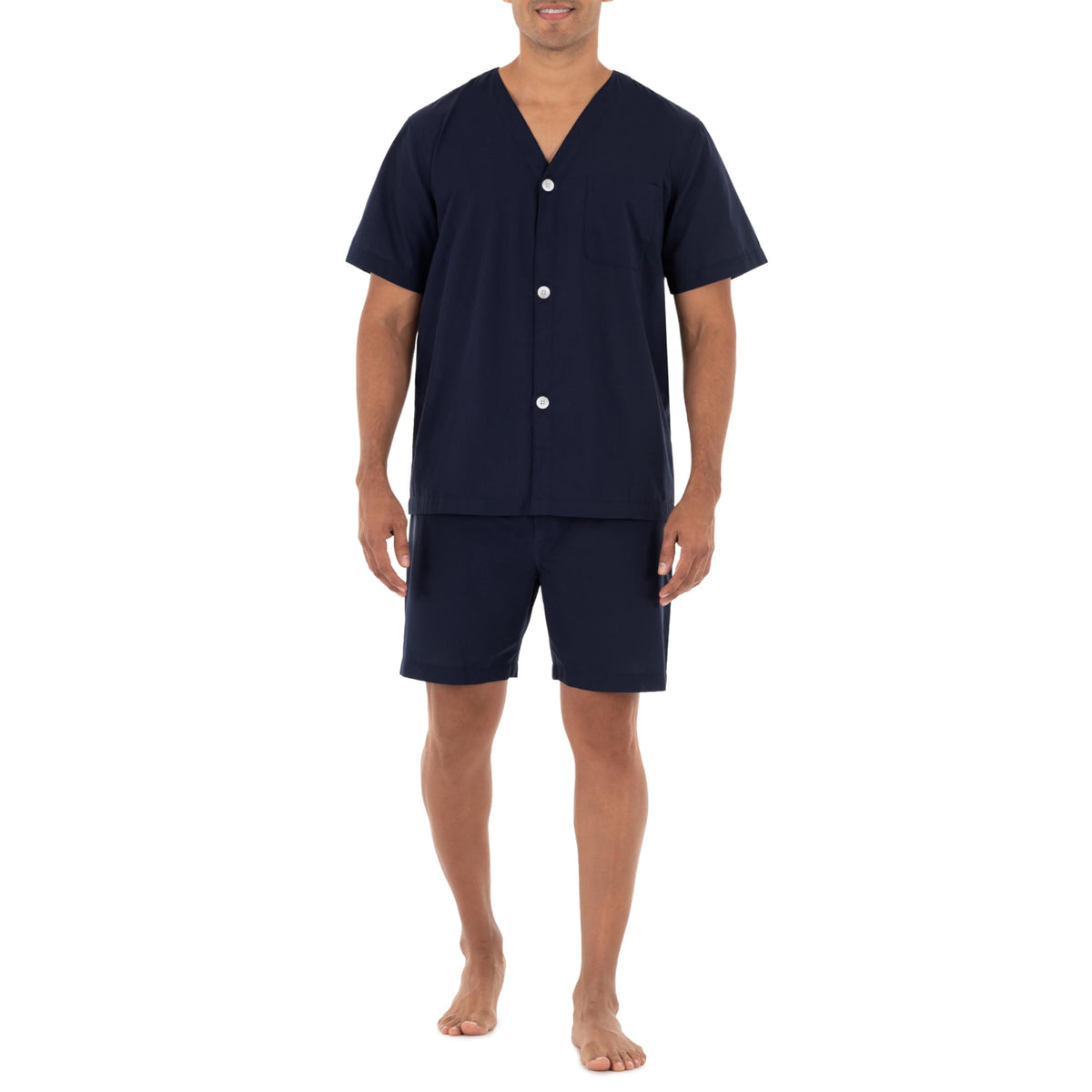 Fruit of the Loom Men's Broadcloth Short Sleeve Pajama Set