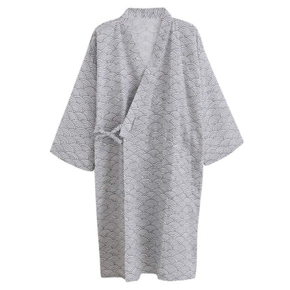 SIQITECHNO Men Kimono Robe Cotton Yukata Spa Sauna Bathrobe Sleepwear Japanese Kimono for Women Loungewear Nightgown Dressing