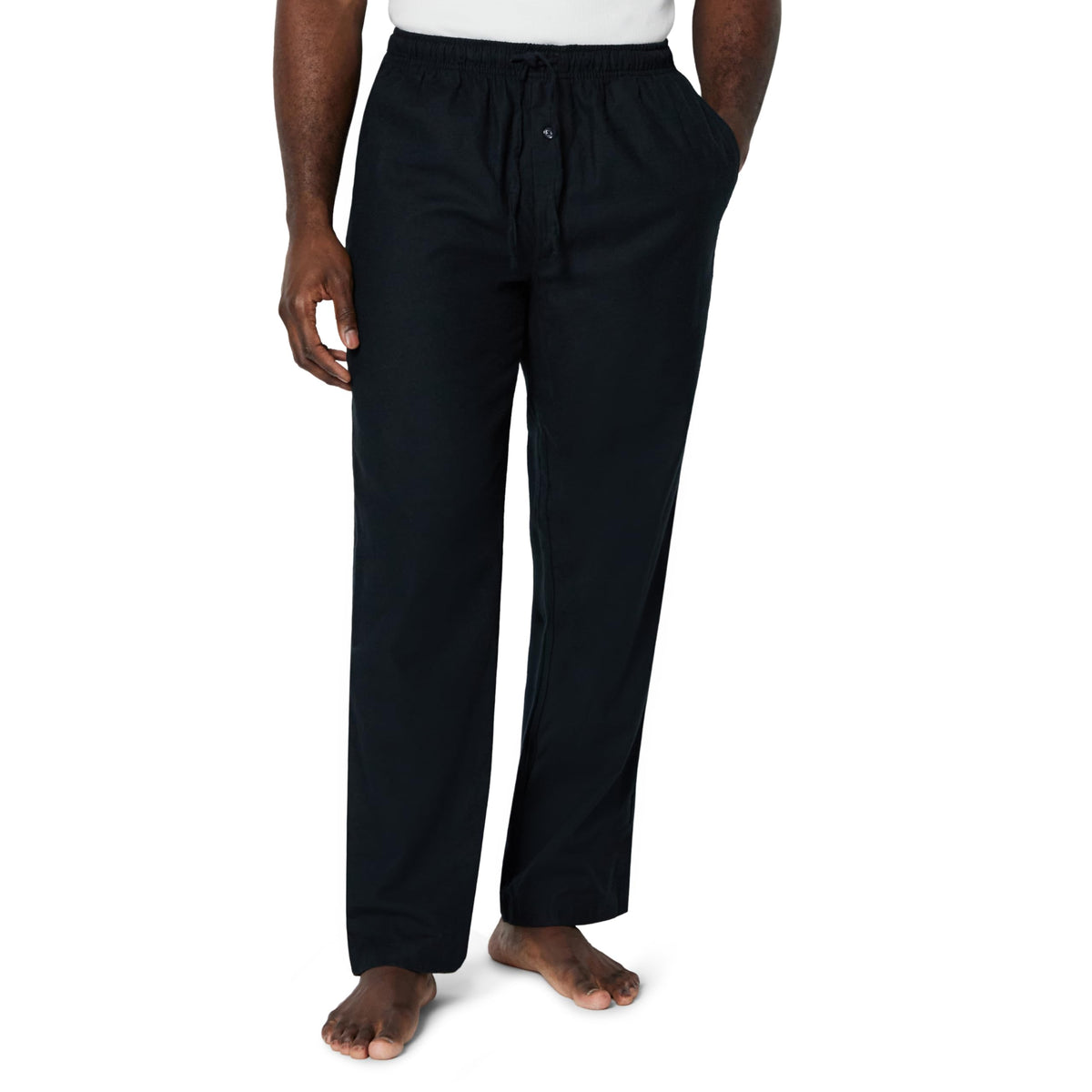 Amazon Essentials Men's 100% Cotton Flannel Sleep Pant, Relaxed Fit Lounge Pants with Elastic Waist and Drawstring