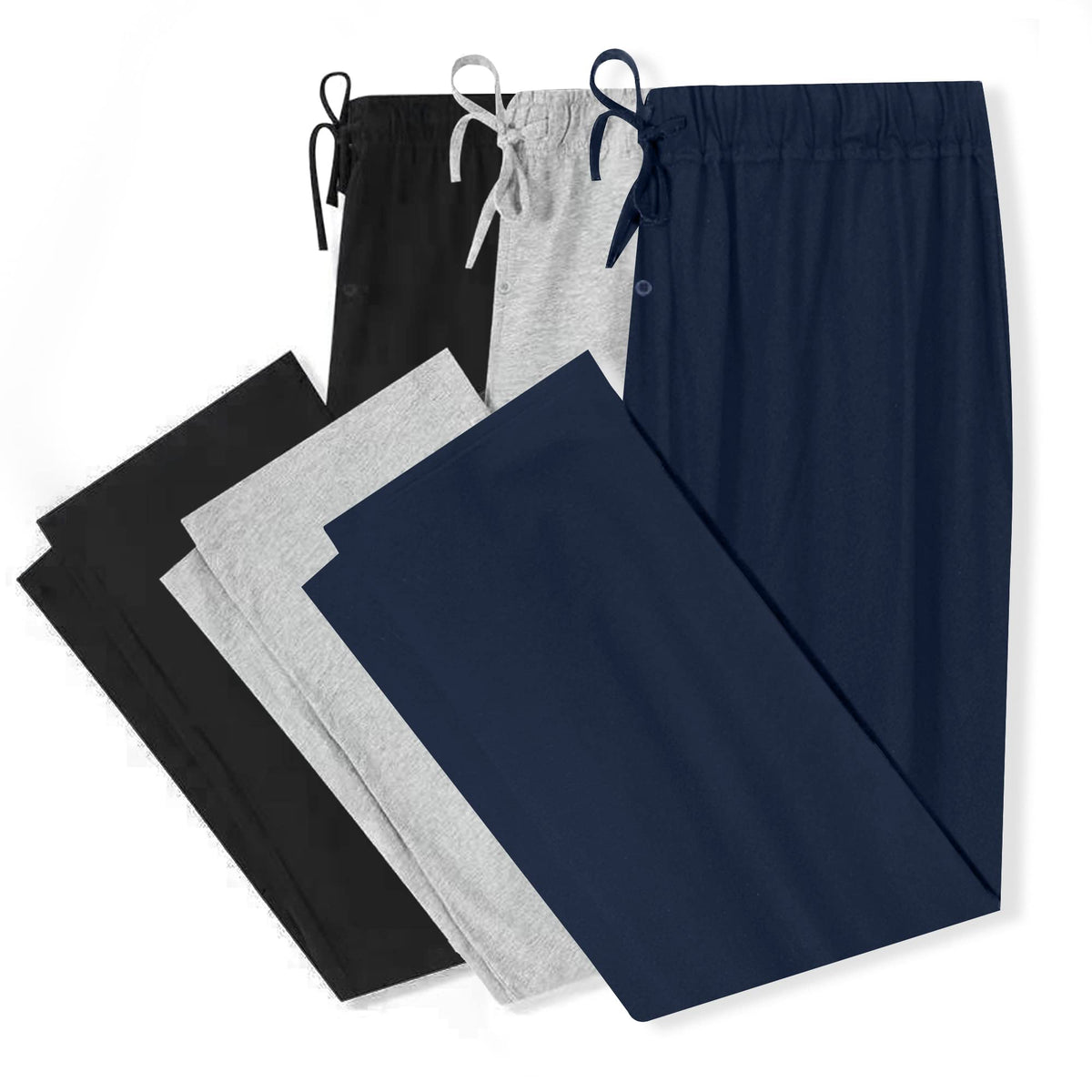 U2SKIIN 2 Pack Men Cotton Pajama Pants Soft Lightweight Pj Bottoms