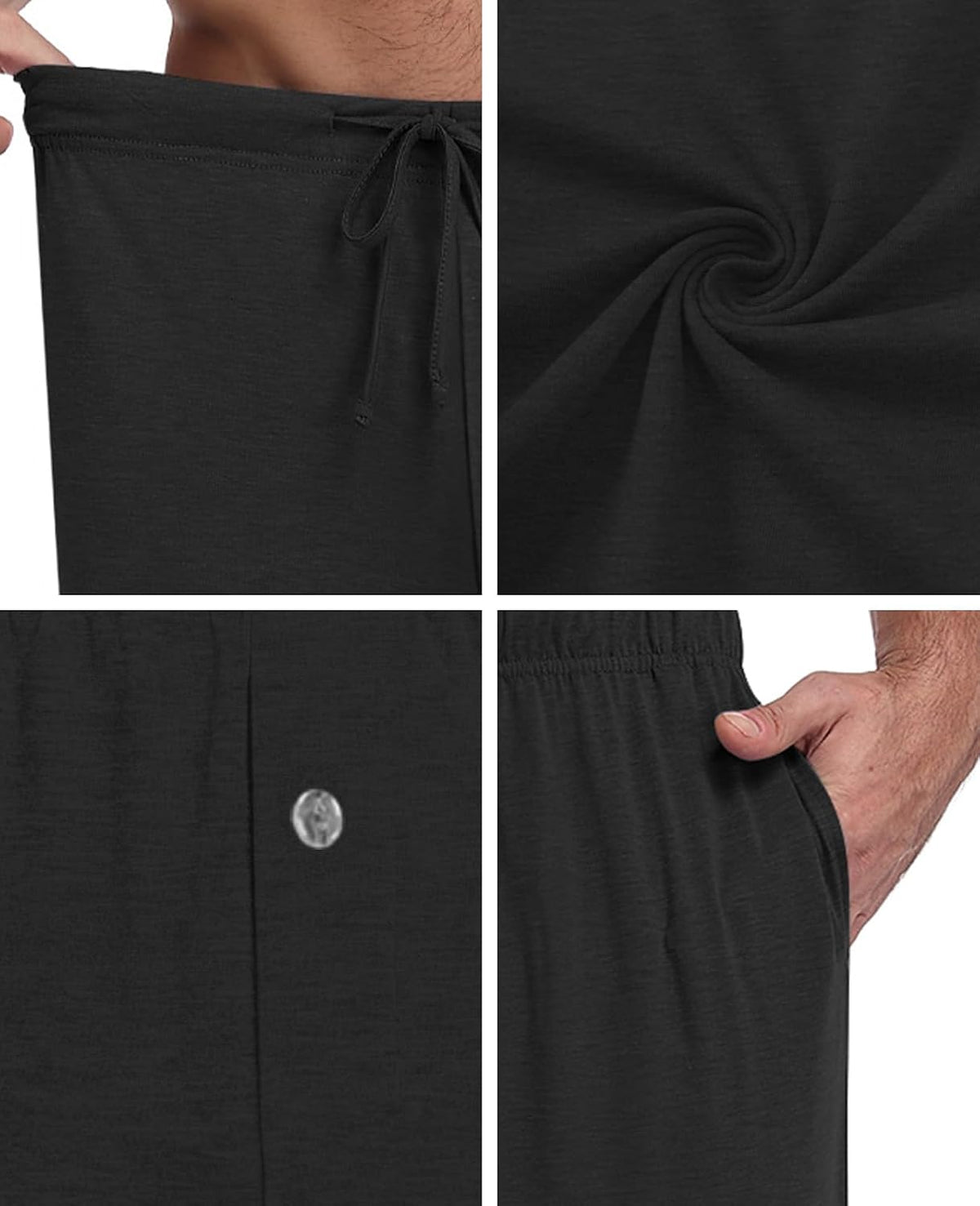 Men's Pajama Pants Soft Lounge Casual Pj Bottoms with Pockets