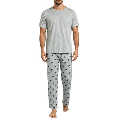 Men's Pajama Lounge Set - Soft 2 Piece Sleepwear with Pockets