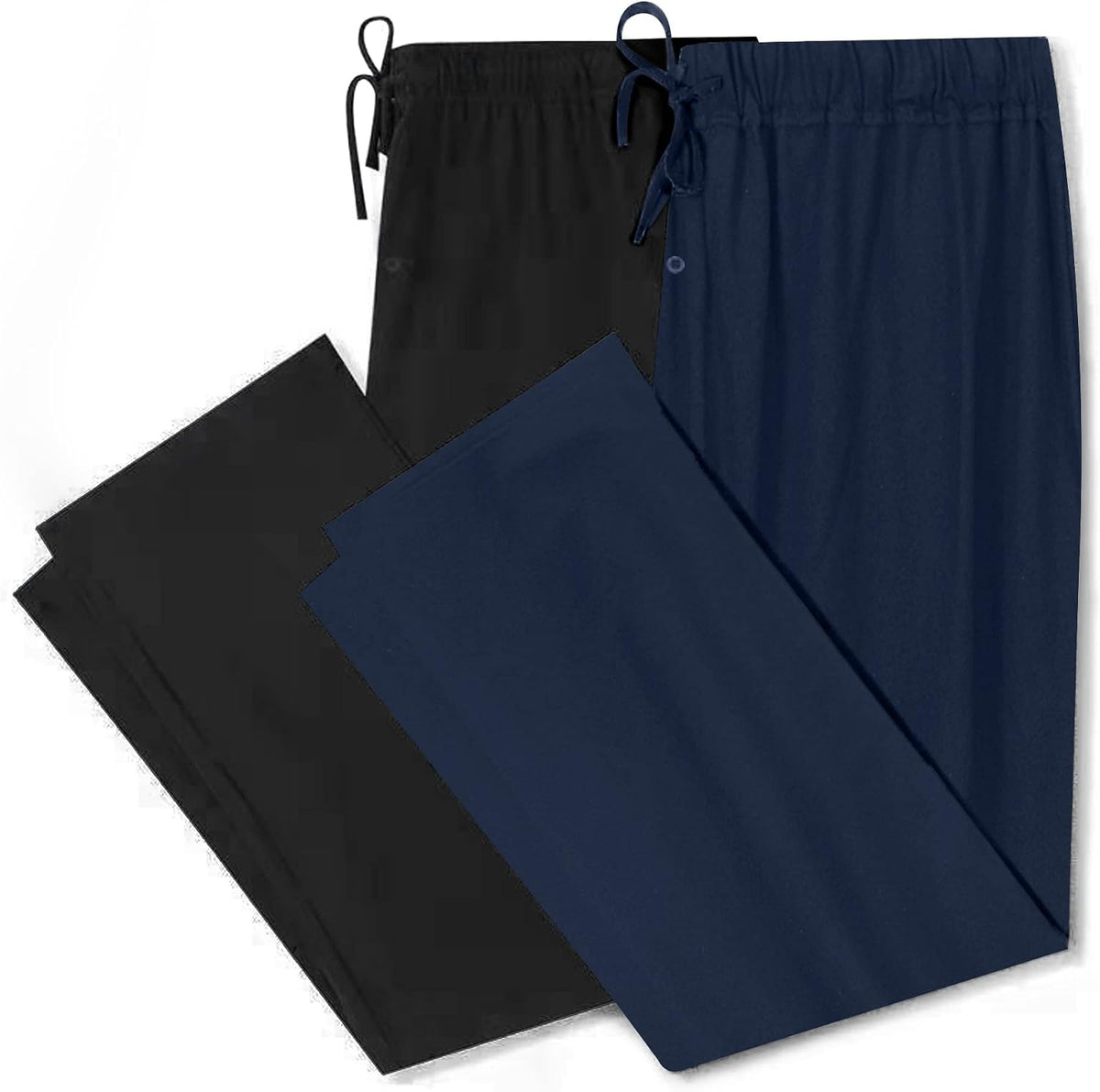 U2SKIIN 2 Pack Men Cotton Pajama Pants Soft Lightweight Pj Bottoms