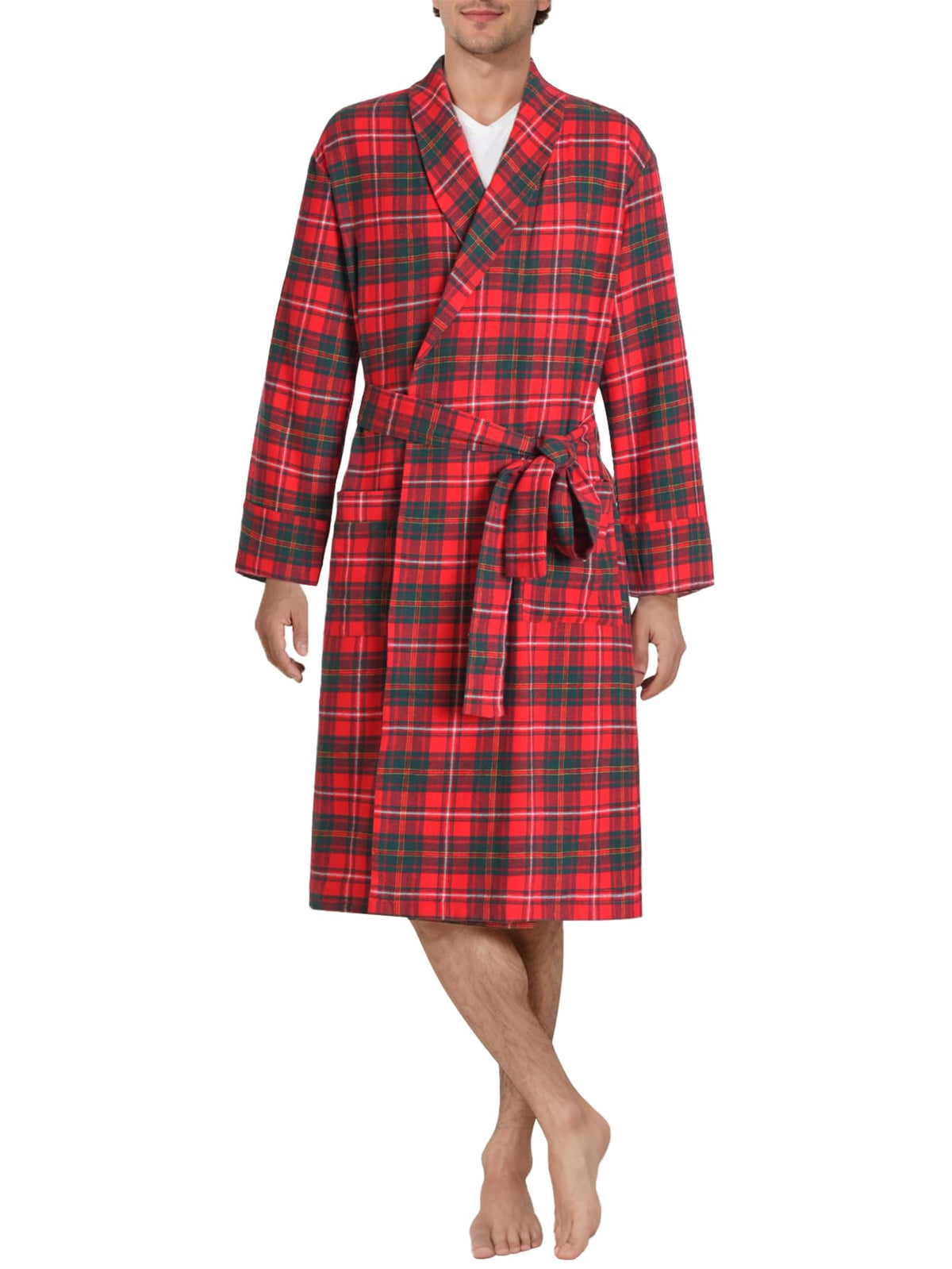 Latuza Men's Cotton Flannel Robe