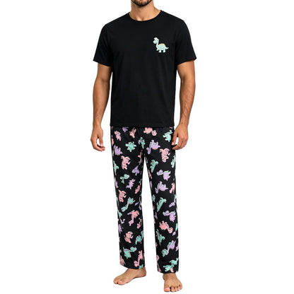 Men's Pajama Lounge Set - Soft 2 Piece Sleepwear with Pockets