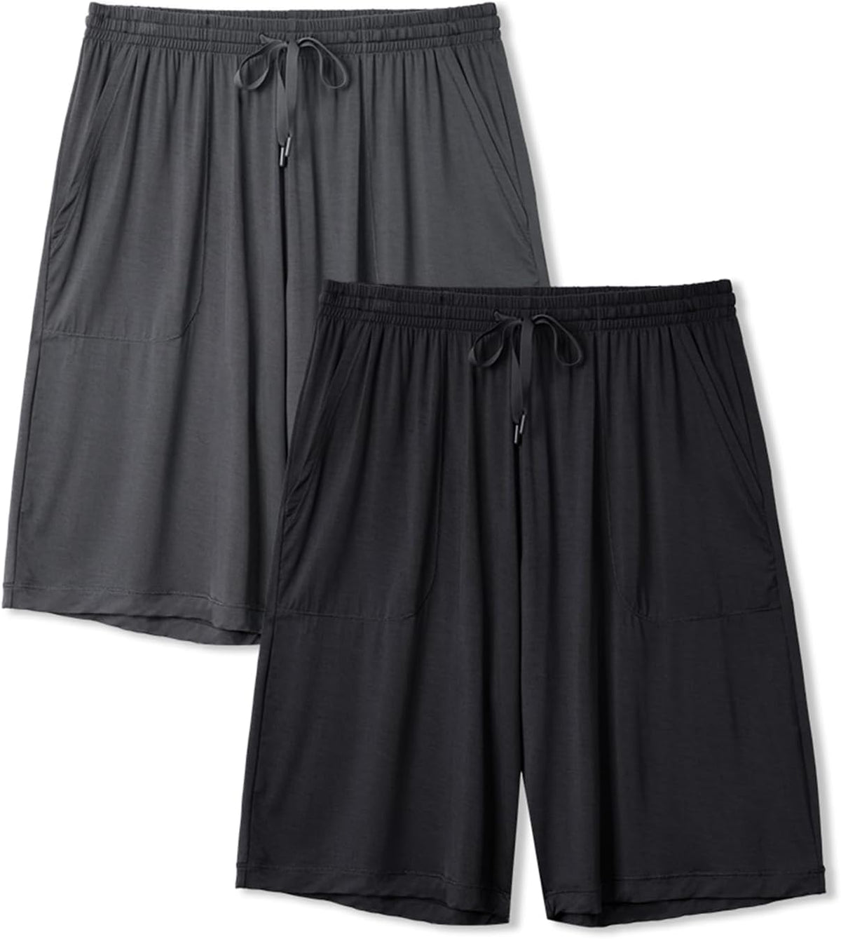 DAVID ARCHY Cloud-Soft Mens Pajama Shorts, 2 Pack Sleep Shorts