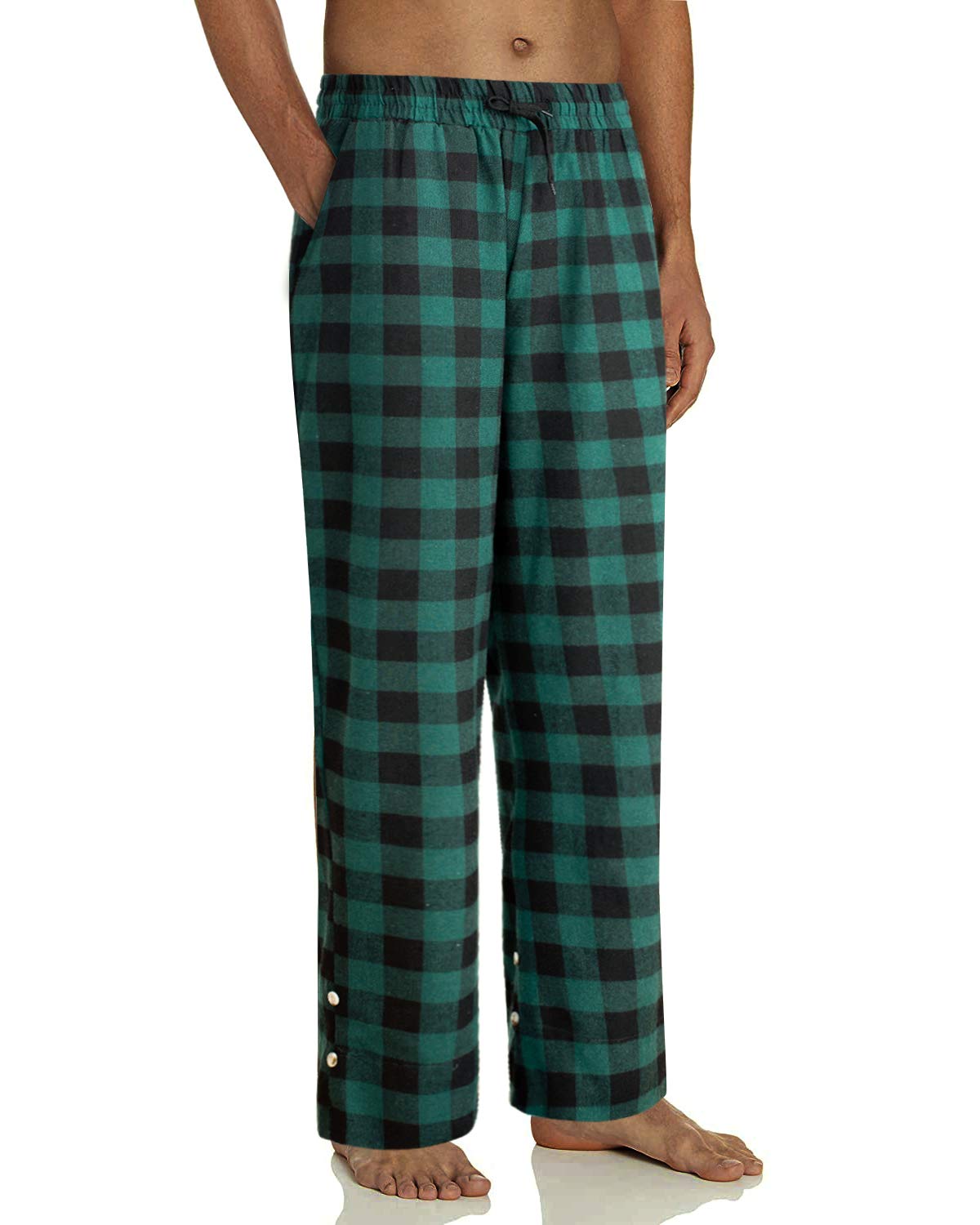 Mens Flannel Pajama Pants Plaid Heavyweight Cotton PJs Bottoms Sleepwear