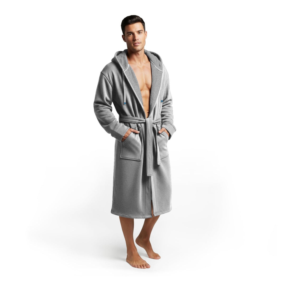 DudeRobe Men's Robe – Hooded TERRY Bath Robe for Men with Pockets | Soft, Comfy Men’s Bathrobe from Shark Tank
