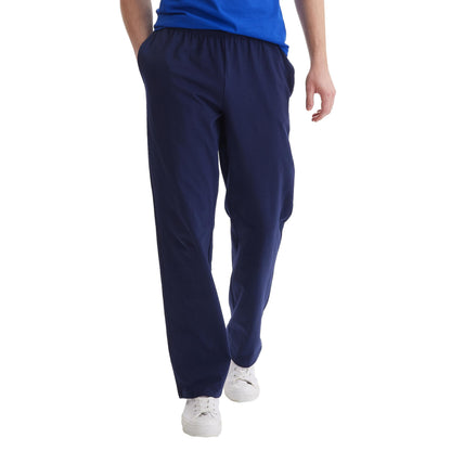 Hanes Men's Sweatpants Pack - 3-Pack - Essentials Midweight Cotton Jersey Lounge Pants - Open Bottom - Pockets - 32"